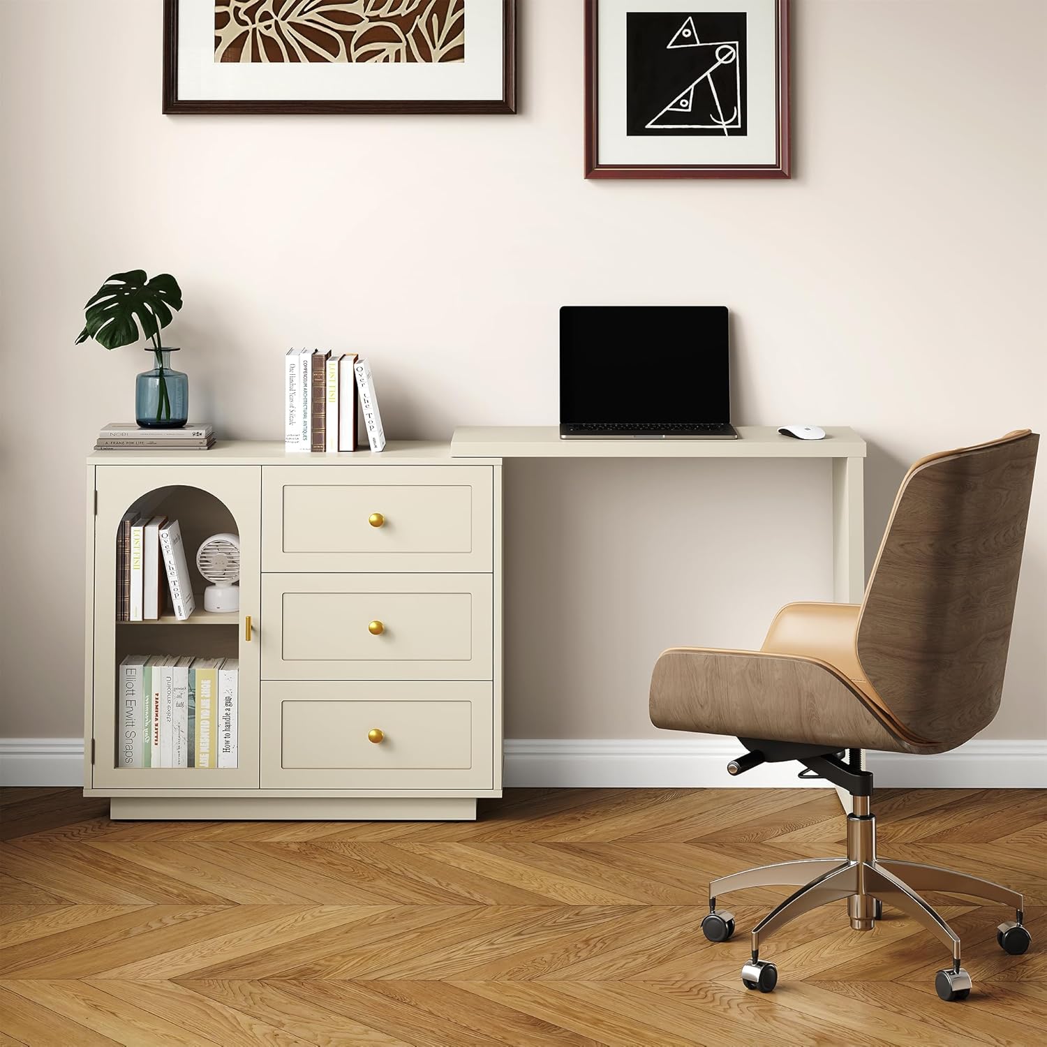 Home Office L Shaped Desk - L Shaped Desk Extendable Rotatable 3