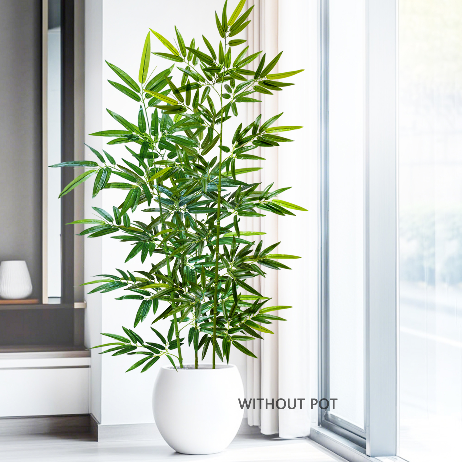 Home Office Word - 120-240cm/94.48in Artificial Green Bamboo Leaves, Fake