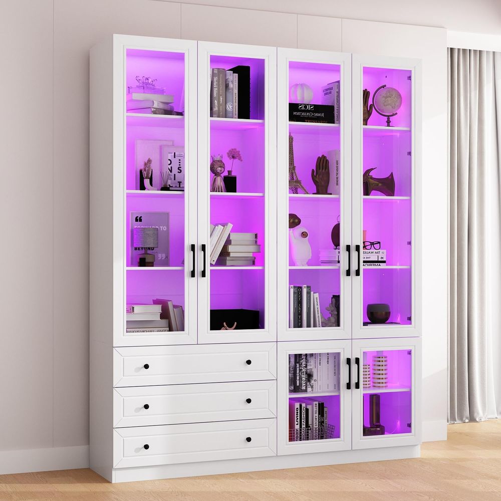 Home Office Or - 63 Wide Glass Door Display Cabinet