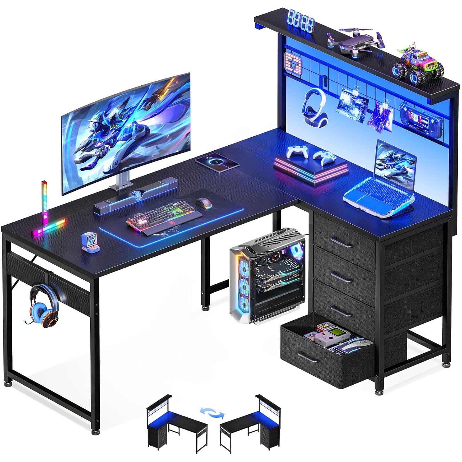 Home Office L Shaped Desk - 43
