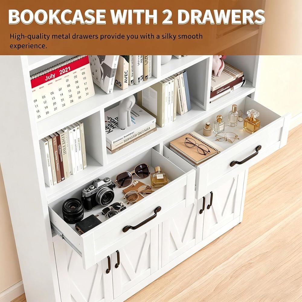 Sturdy Metal Tall Bookcase wit - Home Office Or recensie en prijs