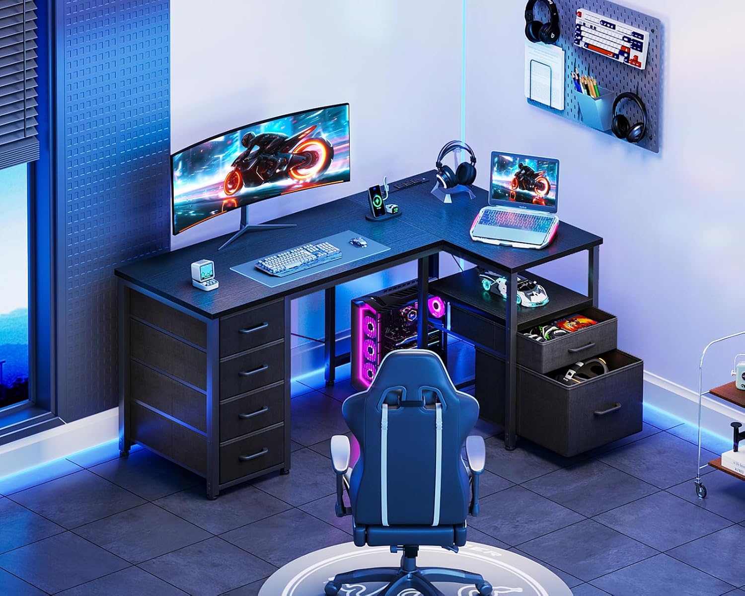 L Shaped Computer Desk 55 Inch - Home Office L Shaped Desk recensie en prijs