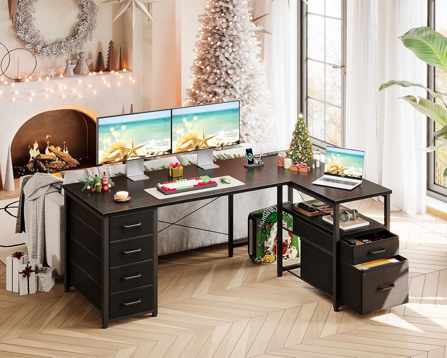 L Shaped Computer Desk 55 Inch - Home Office L Shaped Desk recensie en prijs