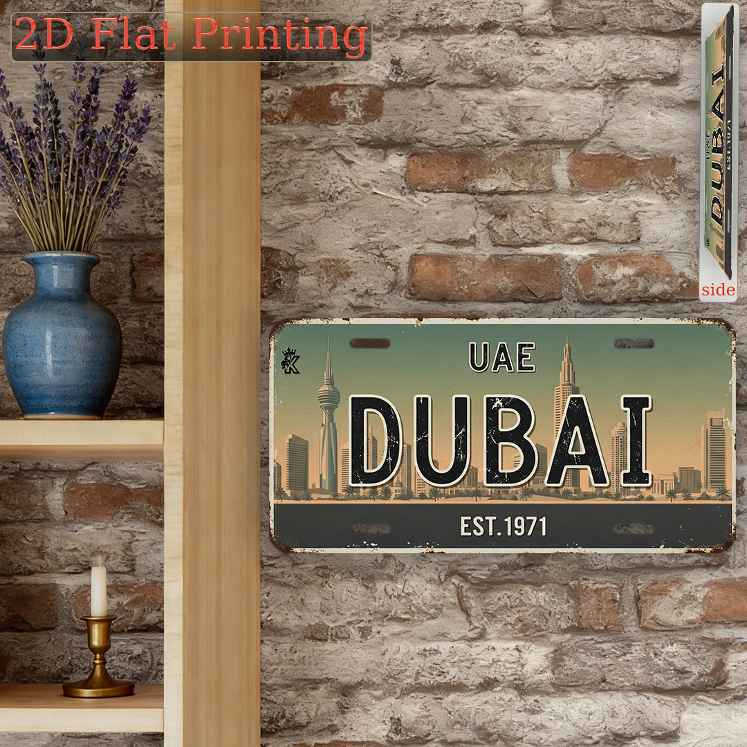 Dubai UAE EST.1971 License Pla - Home Office Dubai recensie en prijs