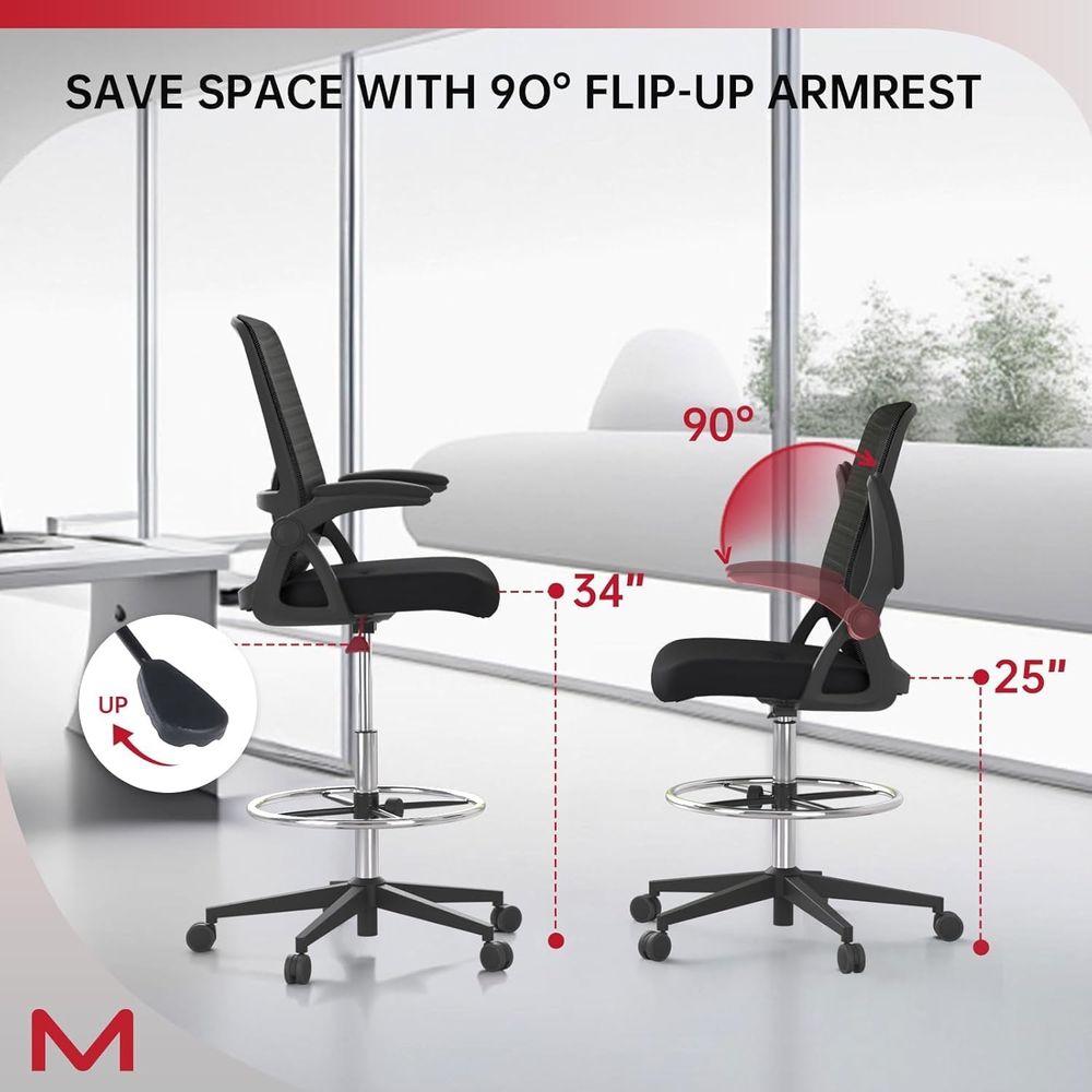 Mesh Backrest Swivel Chair wit - Home Office Or recensie en prijs