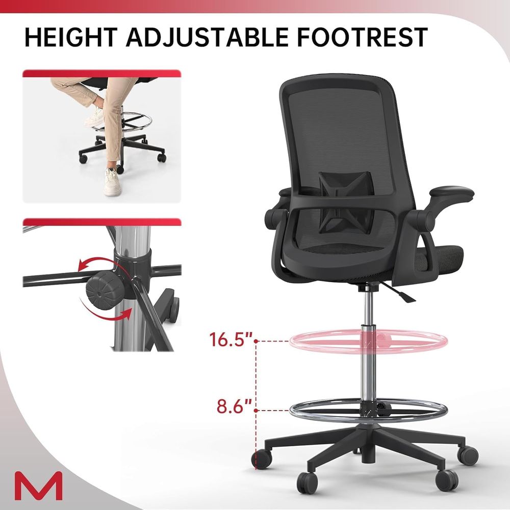 Mesh Backrest Swivel Chair wit - Home Office Or recensie en prijs
