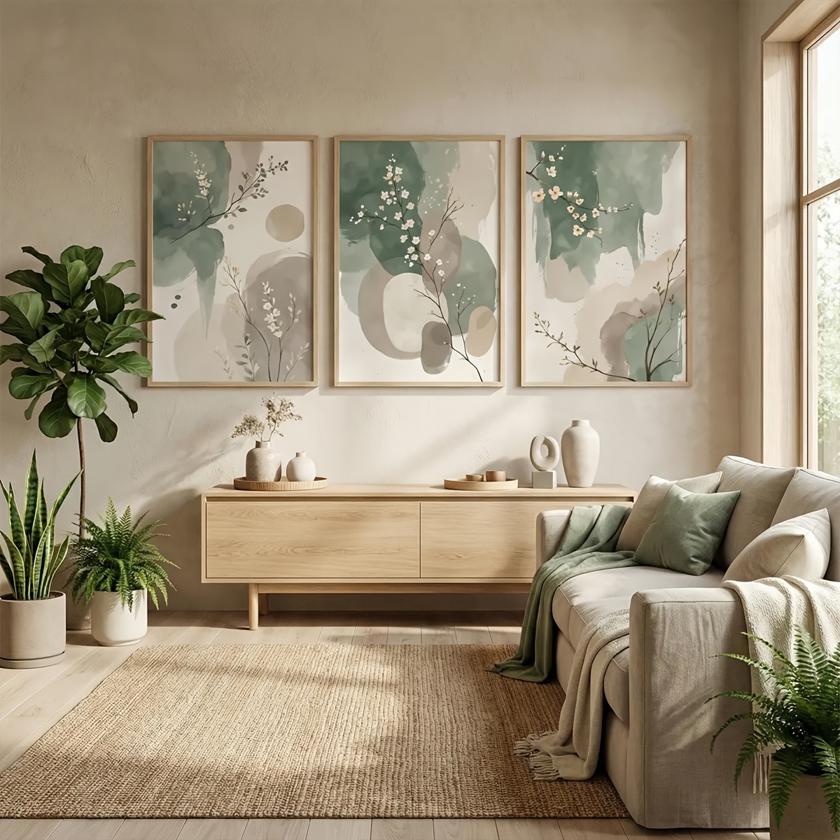 3pcs Japanese-Style Plant Canv - Home Office With Plants recensie en prijs