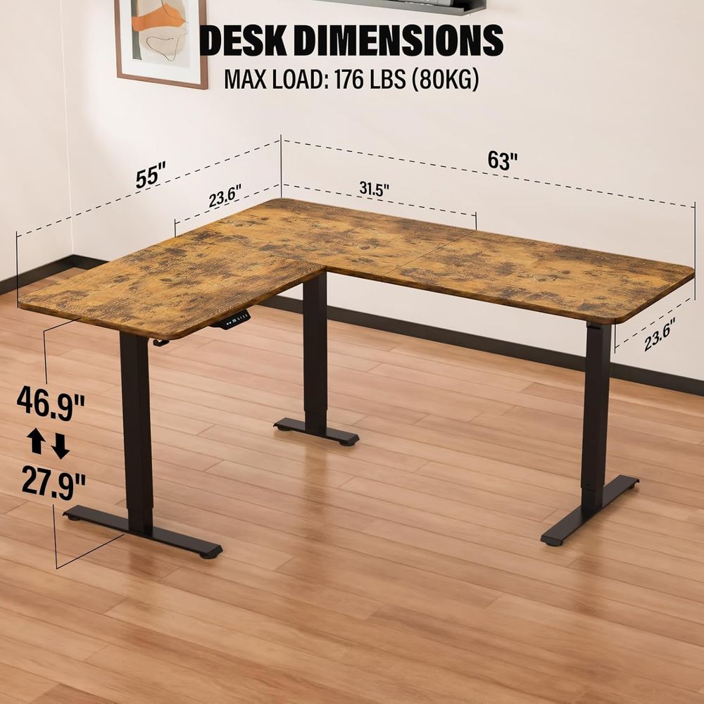 Ergonomic L-Shaped Electric St - Home Office L Shaped Desk recensie en prijs