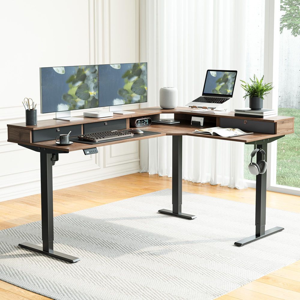 L Shaped Electric Standing Des - Home Office L Shaped Desk recensie en prijs