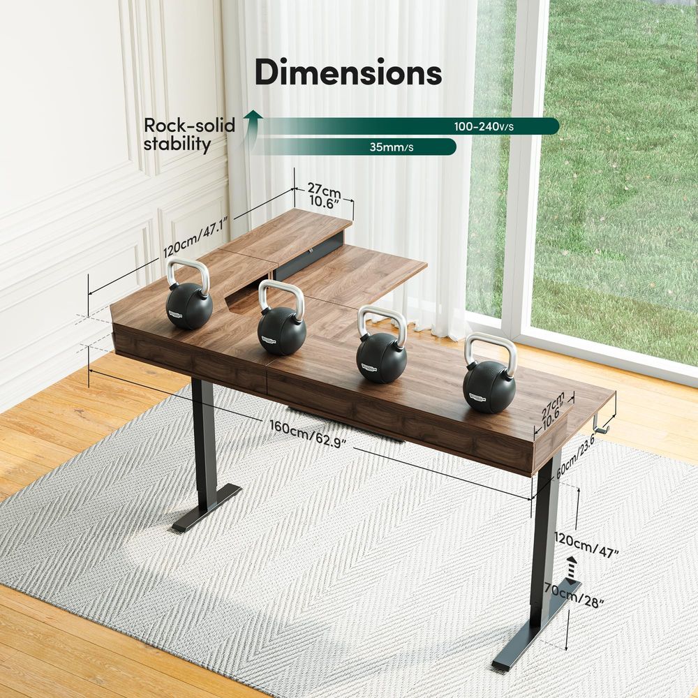 L Shaped Electric Standing Des - Home Office L Shaped Desk recensie en prijs
