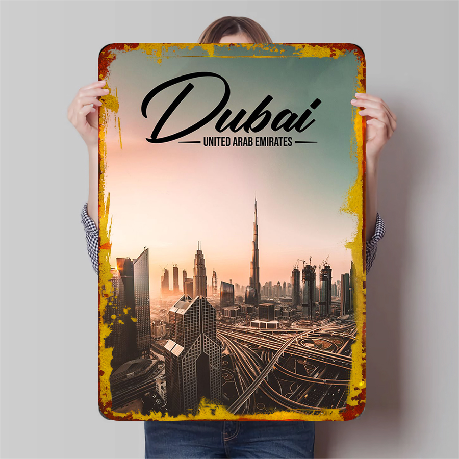 Dubai Cityscape Metal Wall Art - Home Office Dubai recensie en prijs
