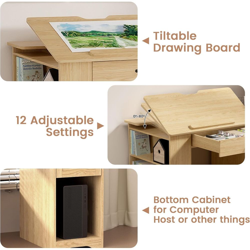 Adjustable Desk with Storage,  - Home Office Or recensie en prijs