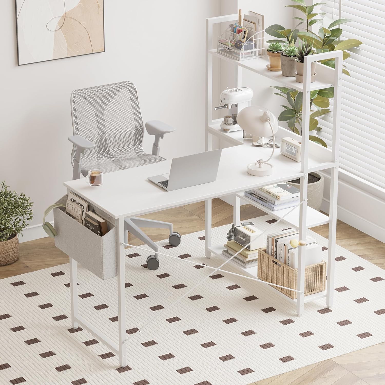 47 Inch Computer Desk with Boo - Home Office L Shaped Desk recensie en prijs