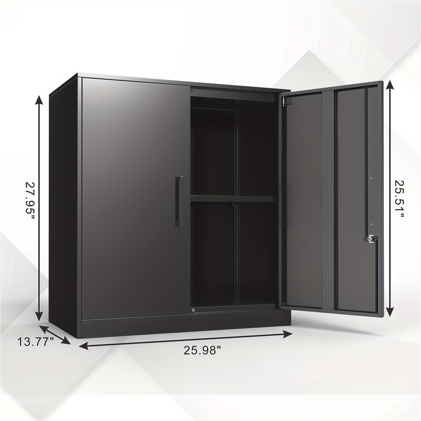 Black Metal Wall Storage Cabin - Home Office Or recensie en prijs