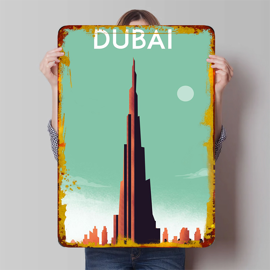 Dubai Skyline Metal Wall Art B - Home Office Dubai recensie en prijs