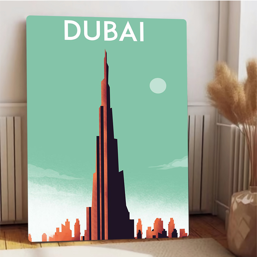 Dubai Skyline Metal Wall Art B - Home Office Dubai recensie en prijs