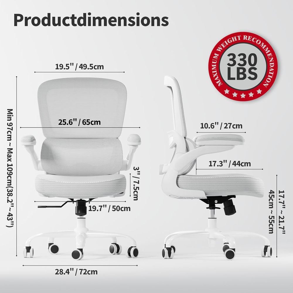 Ergonomic Desk Chair with Adju - Home Office Or recensie en prijs