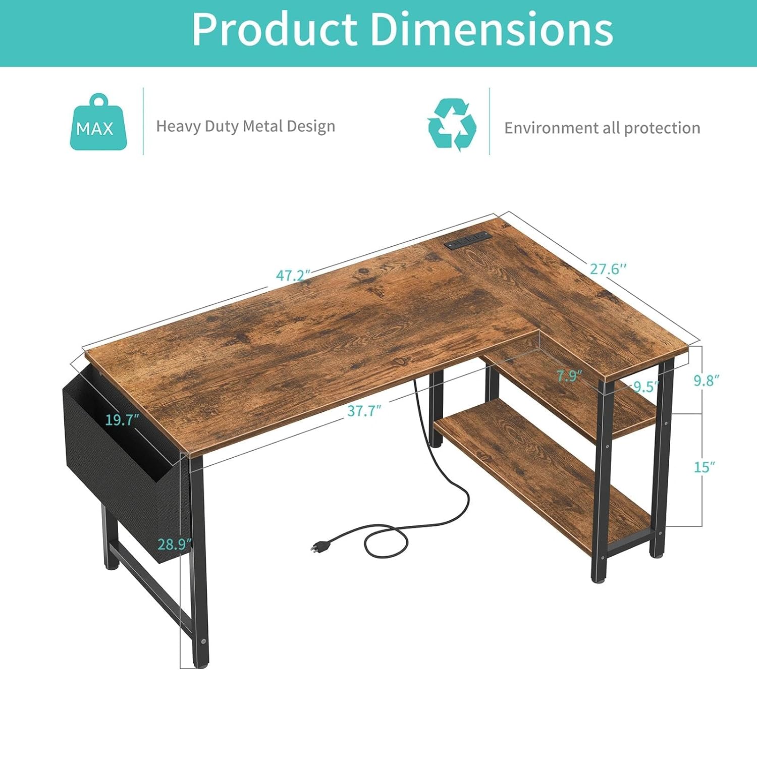 L Shaped Computer Desk with Ou - Home Office L Shaped Desk recensie en prijs