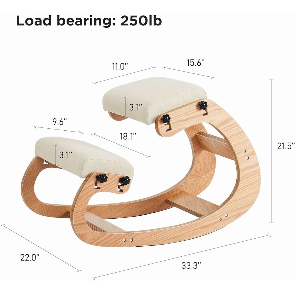 Ergonomic Adjustable Wooden Kn - Home Office Ergonomics recensie en prijs