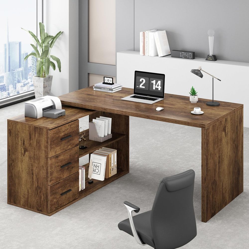L Shape Home Office Desk with  - Home Office L Shaped Desk recensie en prijs