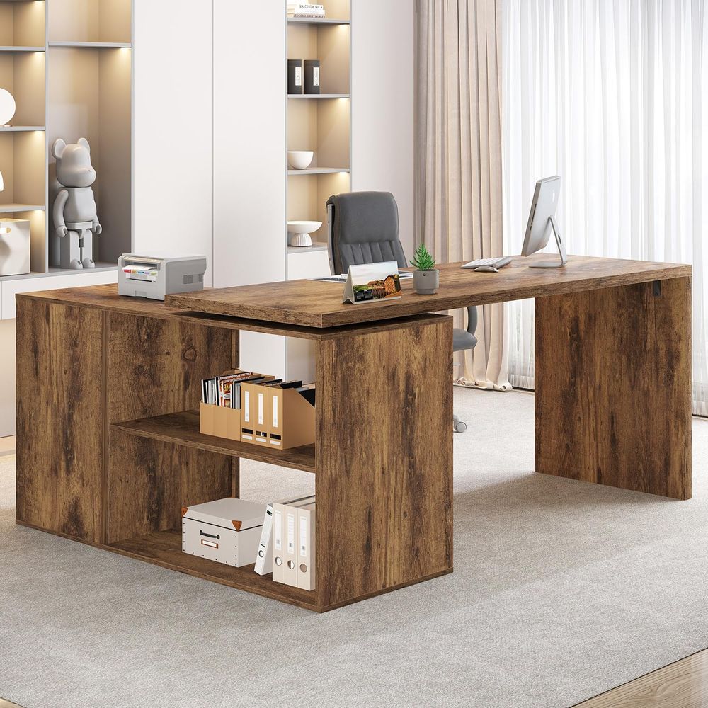 L Shape Home Office Desk with  - Home Office L Shaped Desk recensie en prijs