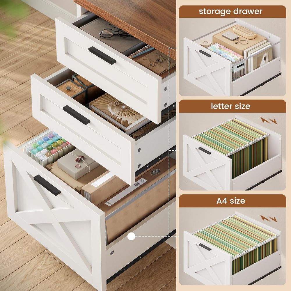 67 L-Shaped Desk with 3 Drawer - Home Office L Shaped Desk recensie en prijs