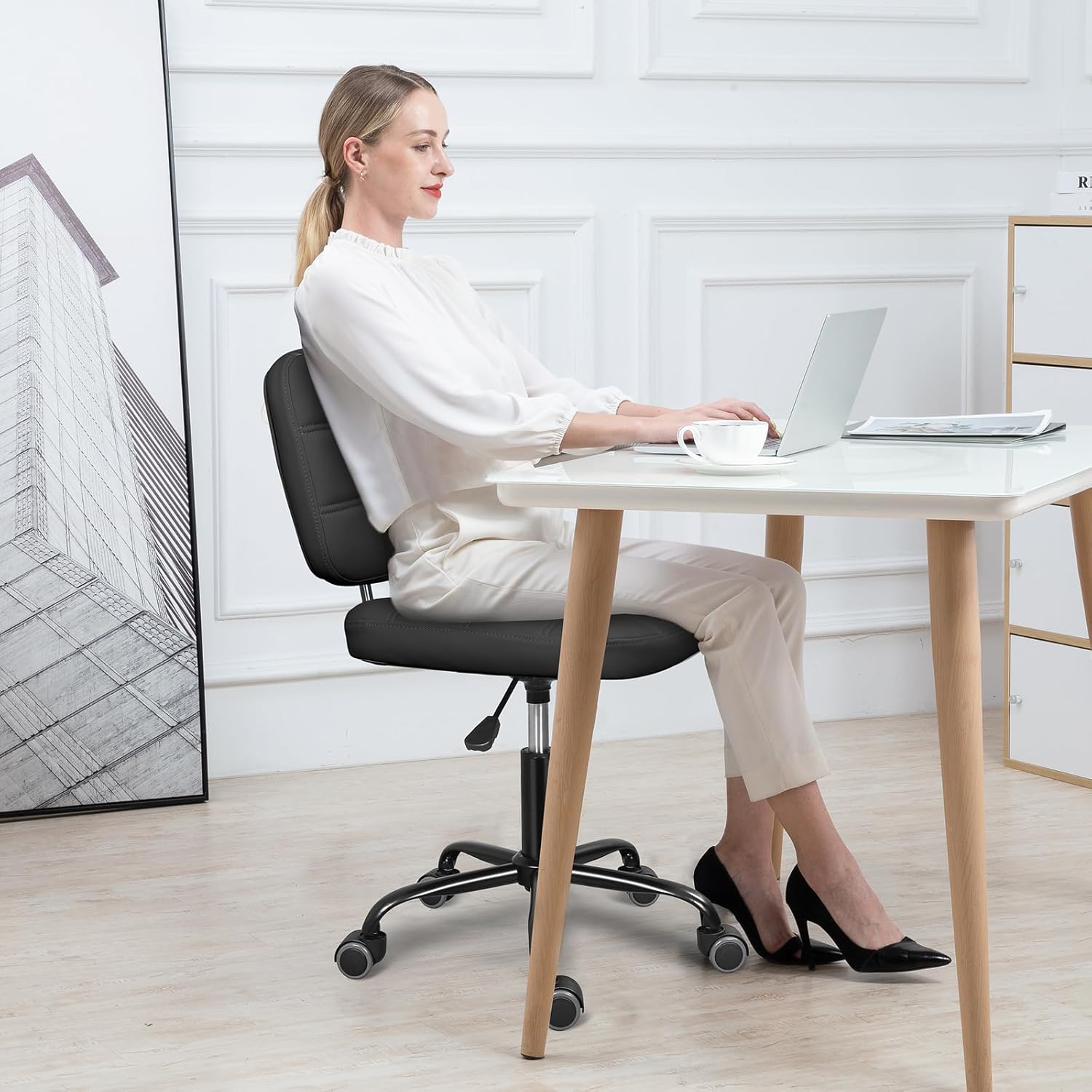 Armless Home Office Desk Chair - Home Office Ergonomics recensie en prijs