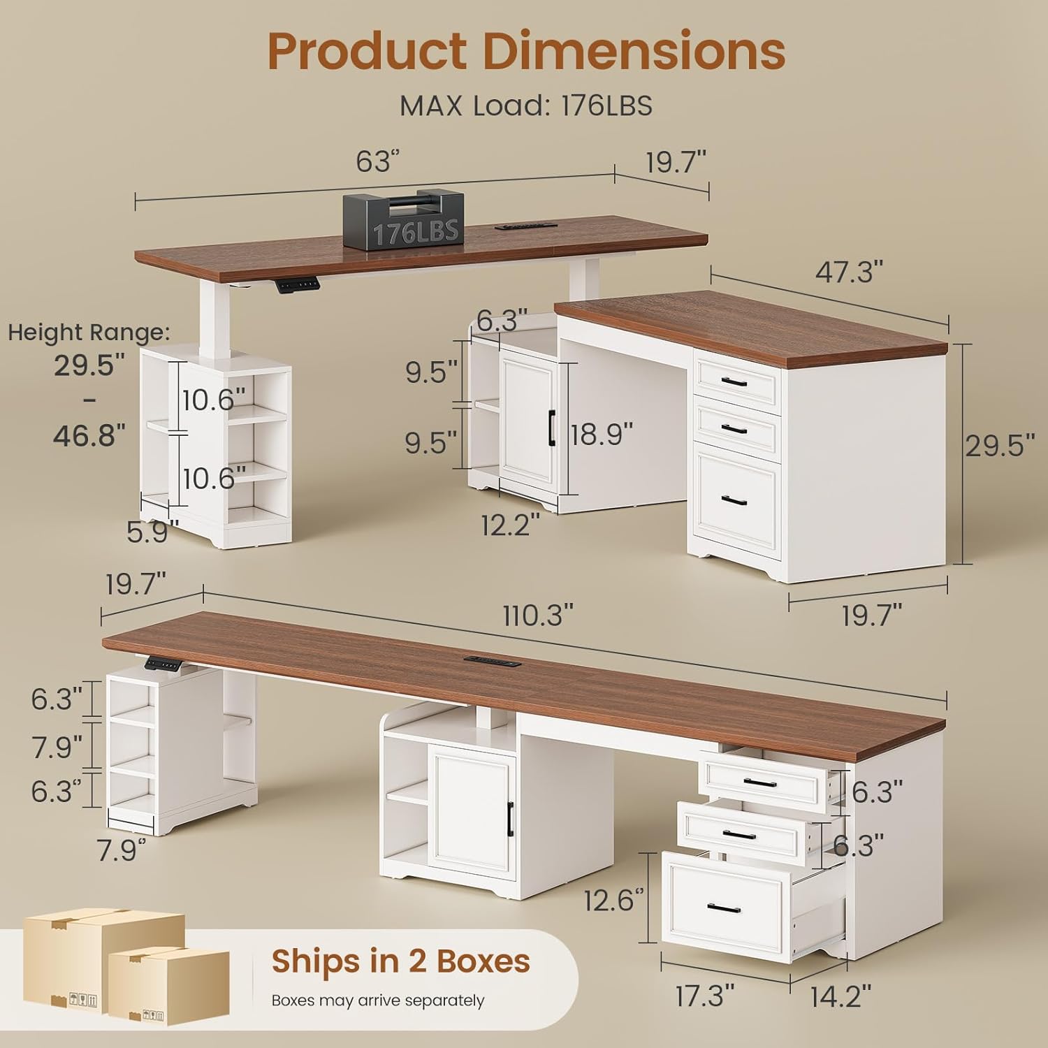 L-Shaped Electric Height Adjus - Home Office L Shaped Desk recensie en prijs