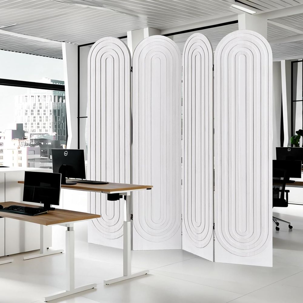 4-Panel Arched Wooden Room Div - Home Office Or recensie en prijs
