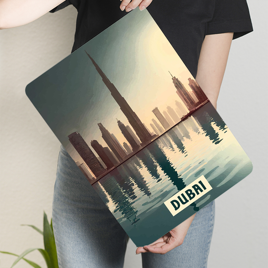 Dubai Skyline at Sunset Metal  - Home Office Dubai recensie en prijs