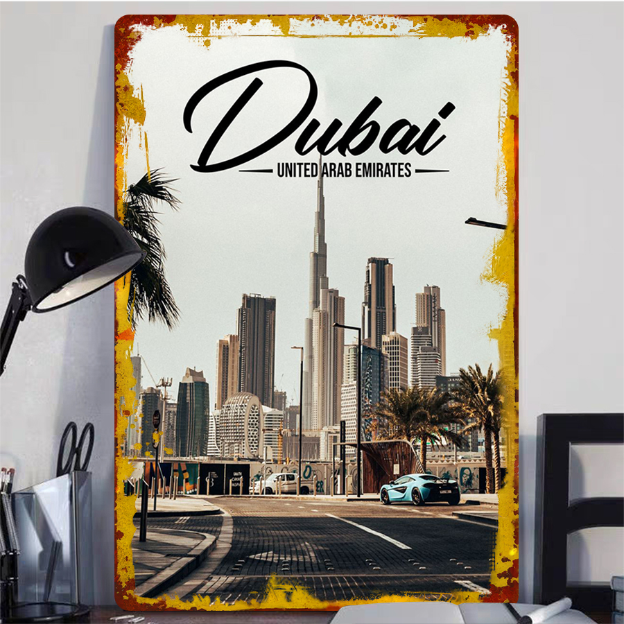 Dubai Skyline Metal Wall Art U - Home Office Dubai recensie en prijs