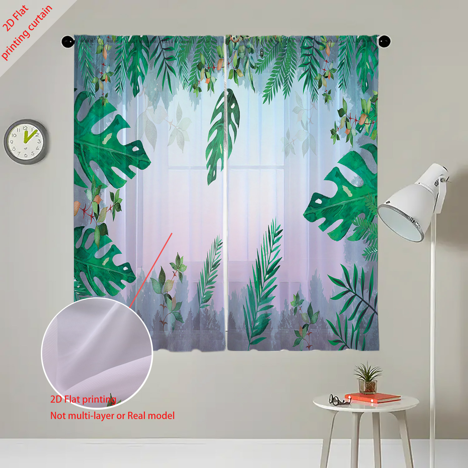 Plant printed transparent scre - Home Office With Plants recensie en prijs