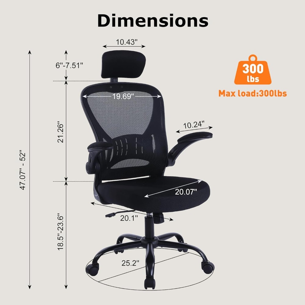 Ergonomic Office Chair with Ad - Home Office Or recensie en prijs