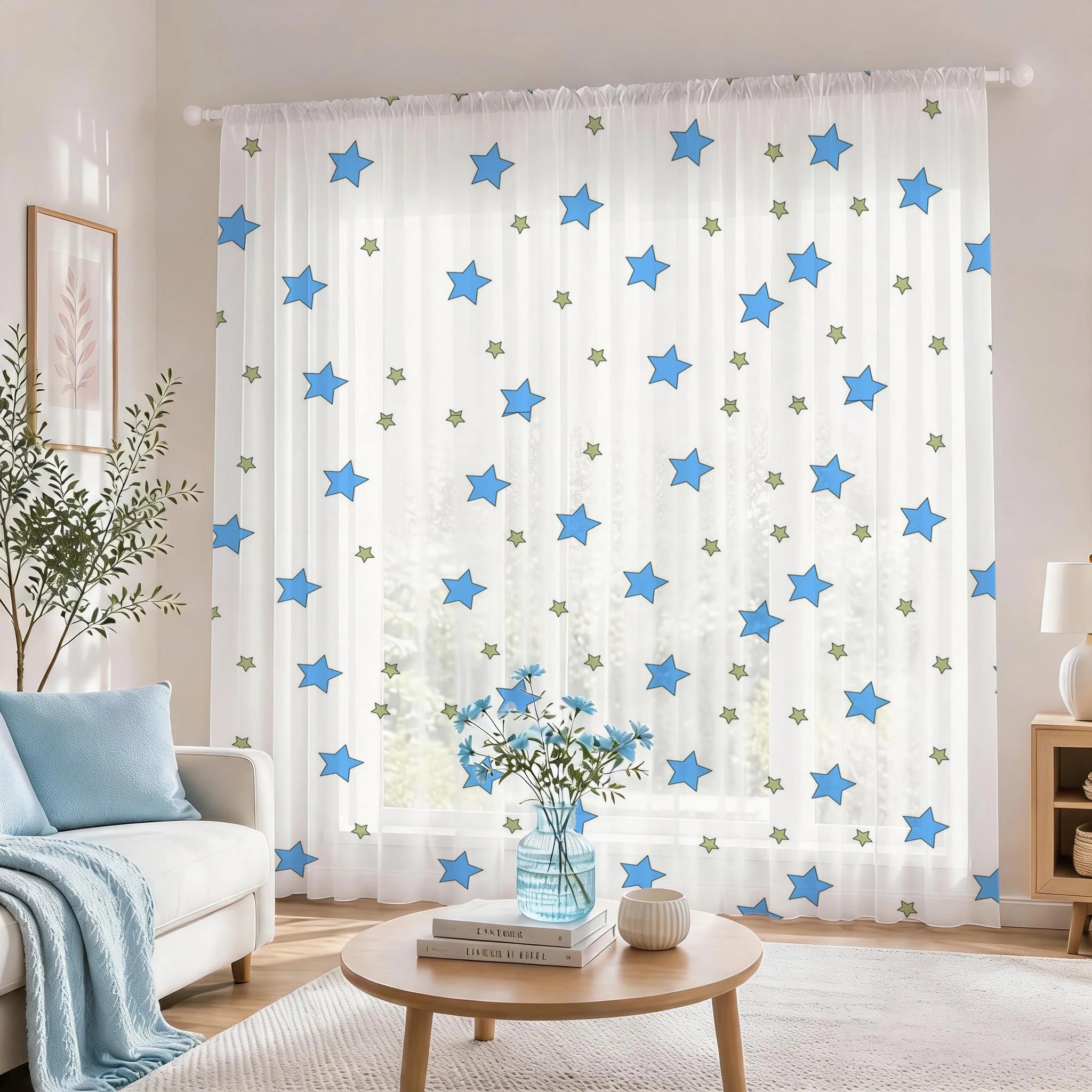 Blue Star Modern Gradient Shee - Home Office With Plants recensie en prijs
