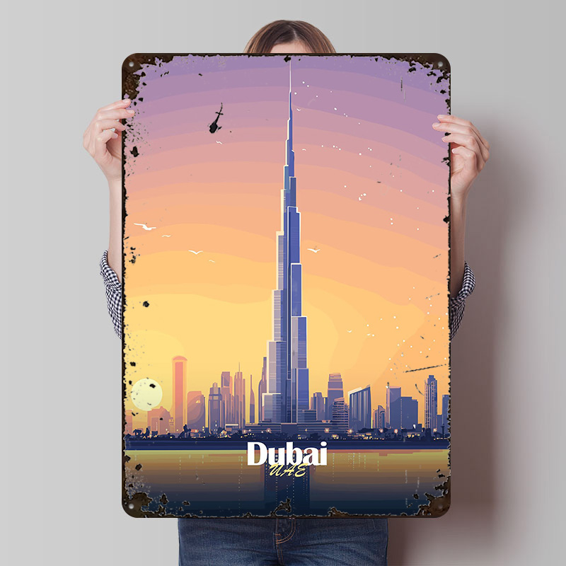 Dubai Skyline At Sunset Printe - Home Office Dubai recensie en prijs