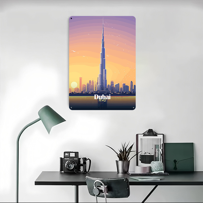 Dubai Skyline At Sunset Printe - Home Office Dubai recensie en prijs