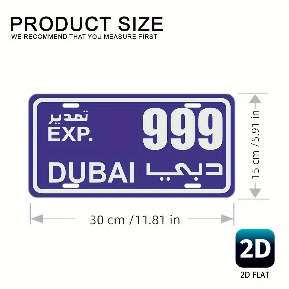 Vintage Dubai License Plate Me - Home Office Dubai recensie en prijs