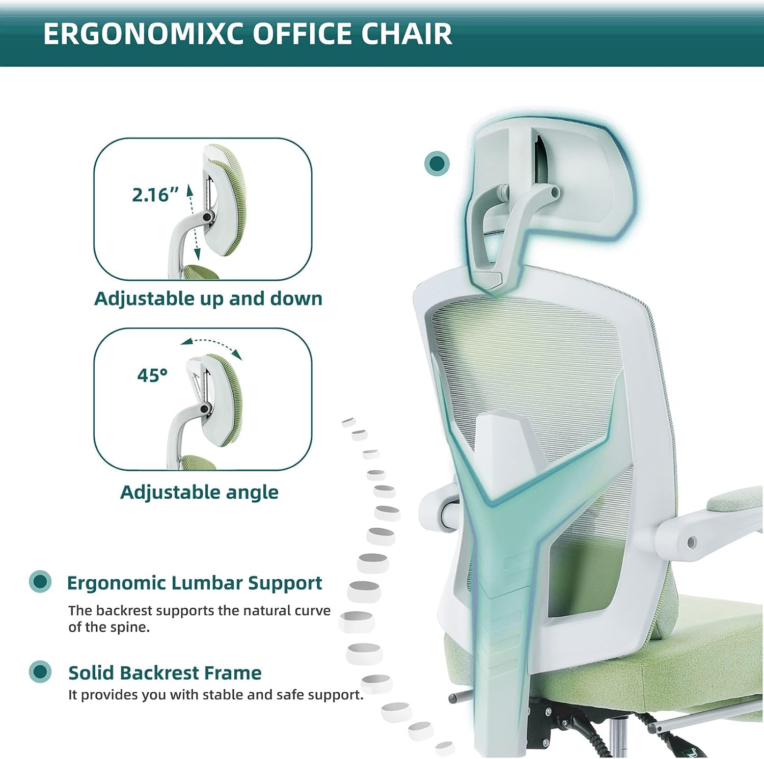 Ergonomic Mesh Office Chair wi - Home Office Ergonomics recensie en prijs